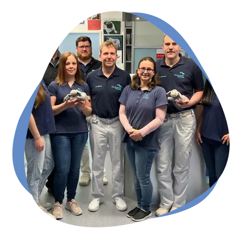 Ein Gruppenbild vom Team des Kleintiergesundheitszentrum Ravensburg